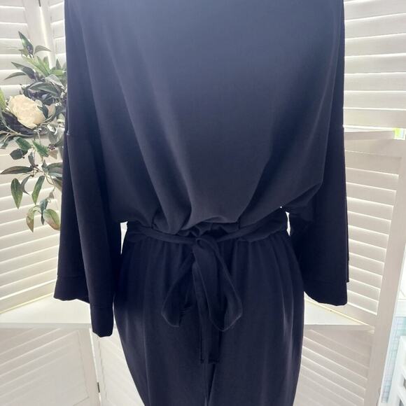 FASHION NOVA TIE WAIST LONG BLACK ROMPER 1X - Picture 5 of 6